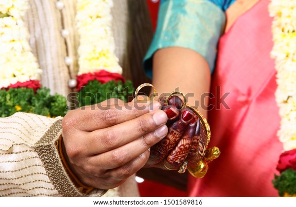 Indian Traditional Wedding Engagement Ceremony Stock Photo Edit