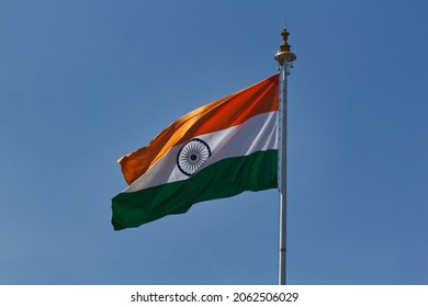 Indian Tricolour Flag Flying High At Ridge Ground, Shimla