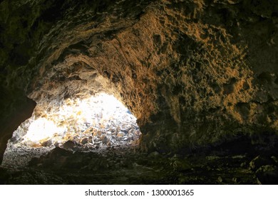 Indian Tunnel Cave In Craters Of The Moon National Monument, Idaho, USA. The Monument Represents One Of The Best-preserved Flood Basalt Areas In The Continental US.