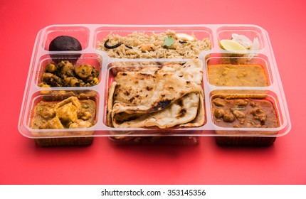 Indian Vegetarian Thali Food Platter Parcel Stock Photo (Edit Now ...