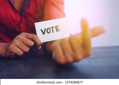 Indian Voter Hand Voting Sign Stock Photo (Edit Now) 1374280877