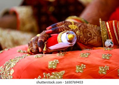 Indian Wedding Ceremony Bridal Hand Stock Photo 1650769453 