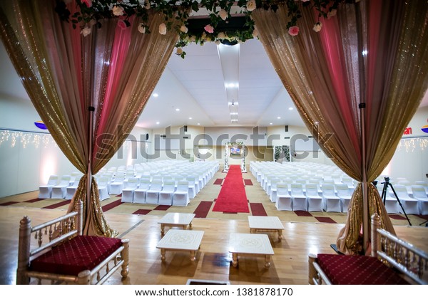 Indian Wedding Ceremony Decorations Mandap Stock Photo Edit Now