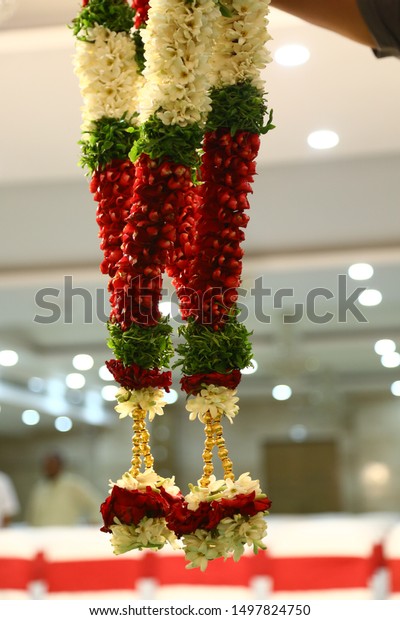 Indian Wedding Flower Garland Images Stock Photo Edit Now 1497824750