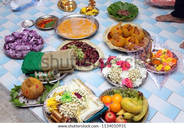 Indian Wedding Prayer Items Thread Ceremony Stock Photo Edit Now