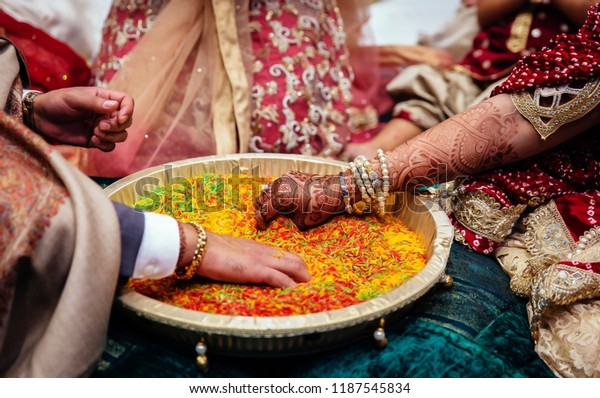 Indian Wedding Rituals Ceremony Ring Game Stock Photo Edit Now