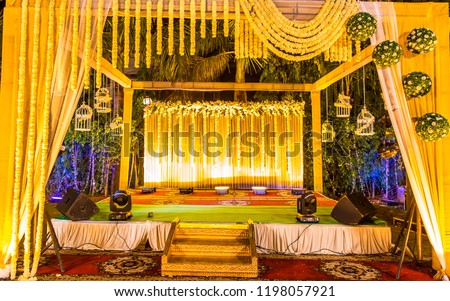 Indian Wedding Stage Indian Wedding Decoration Indian Stock Photo