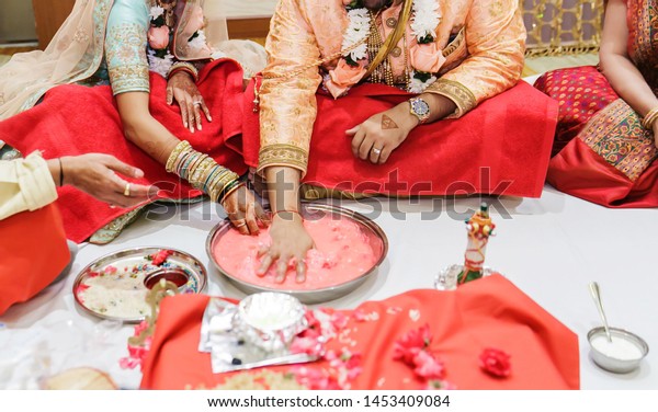 Indian Wedding Traditional Game Ritual Ceremony Stock Photo Edit