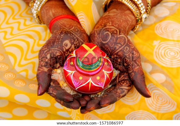 Indian Wedding Vidhi Candid Background Stock Photo Edit Now