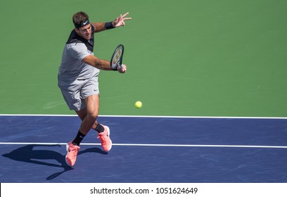 INDIAN WELLS, CA - MAR 05-18: Juan Martin Del Potro At The BNP PARIBAS OPEN Tennis Tournament In Indian Wells, CA On March 17, 2018