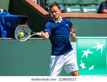 Indian Wells, California, USA - 03 12 2022 Daniil Medvedev Playing His Second-round Match At BNP Paribas Open