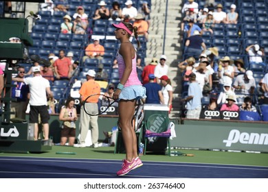 INDIAN WELLS - MARCH 14:  Yanina Wickmayer During Round 3 Of The BNP Paribas Open In Indian Wells, CA On March 14, 2015.