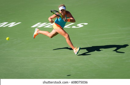 INDIAN WELLS, UNITED STATES - MARCH 12 : Kayla Day At The 2017 BNP Paribas Open WTA Premier Mandatory Tennis Tournament