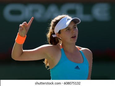 INDIAN WELLS, UNITED STATES - MARCH 12 : Kayla Day At The 2017 BNP Paribas Open WTA Premier Mandatory Tennis Tournament