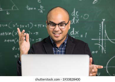 Indian Young Teacher Man Sitting Teaching Stock Photo 1933828400 ...