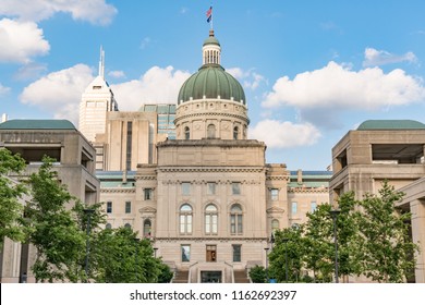 Indiana State Capital Building In Downtown Indianapolis, Indiana