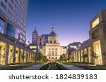 Indiana State Capitol Building in Indianapolis, Indiana, USA.