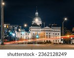 Indiana Statehouse at night, Indianapolis