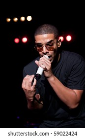 INDIANAPOLIS - AUGUST 13: Hip Hop/ Rap Artist Drake Performs On Stage At The Indiana State Fair On August 13, 2010 In Indianapolis, Indiana