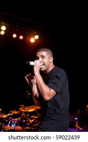 INDIANAPOLIS - AUGUST 13: Hip Hop/ Rap Artist Drake Performs On Stage At The Indiana State Fair On August 13, 2010 In Indianapolis, Indiana