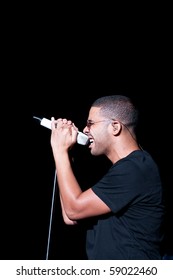 INDIANAPOLIS - AUGUST 13: Hip Hop/ Rap Artist Drake Performs On Stage At The Indiana State Fair On August 13, 2010 In Indianapolis, Indiana