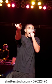 INDIANAPOLIS - AUGUST 13: Hip Hop/ Rap Artist Drake Performs On Stage At The Indiana State Fair On August 13, 2010 In Indianapolis, Indiana