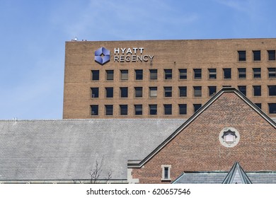 Indianapolis - Circa April 2017: Hyatt Regency Hotel And Conference Facility, Part Of The Hyatt Hotels Corporation II
