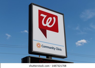 Indianapolis - Circa August 2019: Walgreens Retail Location. Community Clinic at Walgreens offers urgent care type medical services