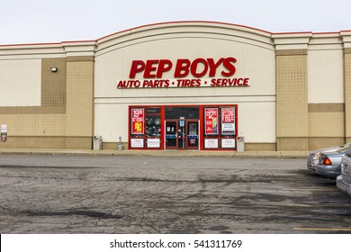 Indianapolis - Circa December 2016: Pep Boys Auto Parts Retail Location. Pep Boys Is A Full-service And Tire Automotive Aftermarket Chain II