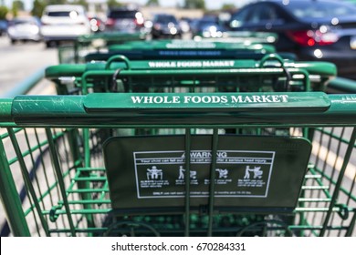 Indianapolis - Circa July 2017: Whole Foods Market. Amazon announced an agreement to buy Whole Foods for $13.7 billion I