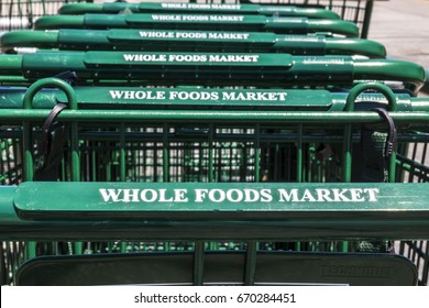 Indianapolis - Circa July 2017: Whole Foods Market. Amazon Announced An Agreement To Buy Whole Foods For $13.7 Billion II