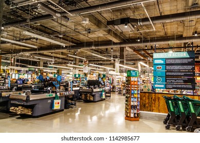 Indianapolis - Circa July 2018: Whole Foods Market. Amazon Is Expanding Whole Foods Delivery In Different US States VII