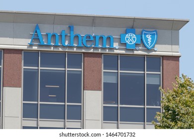 Indianapolis - Circa July 2019: Anthem World Headquarters. Anthem Is The Largest For-profit Managed Health Care Company In The Blue Cross Blue Shield Association V