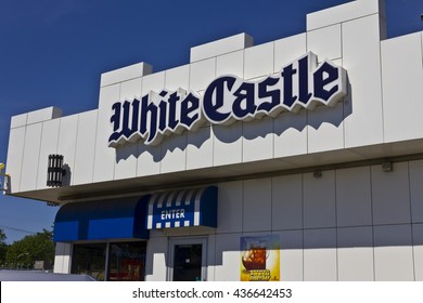 Indianapolis - Circa June 2016: White Castle Hamburger Location. White Castle Serves 2 By 2 Inch Sliders I