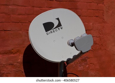 Indianapolis, IN - Circa October 2015: The Logo Of The Brand DirecTV On A Satellite Dish I