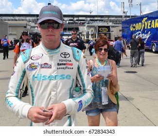 Indianapolis, Indiana - July 24, 2016: NASCAR Brickyard 400 Sprint Cup Series Stock Car Race Was Held At The Indianapolis Motor Speedway In Speedway, Indiana. This 23rd. Running Was Won By Kyle Bush.