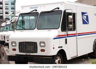 Indianapolis, Indiana May 22, 2021
United States Postal Service Carrier Trucks.