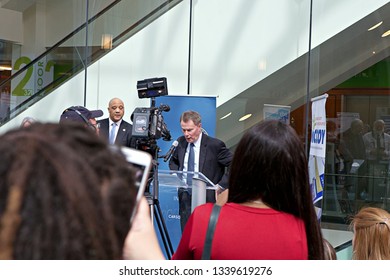 INDIANAPOLIS, IN - MARCH 2019: Mayor Joe Hogsett Delivering A Speech At The 