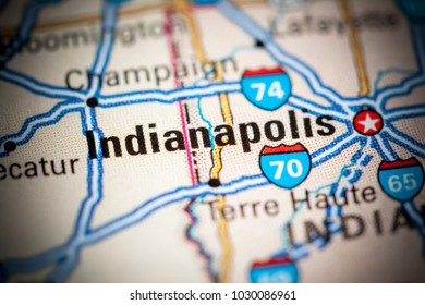 Indianapolis Usa On Map 260nw 1030086961 