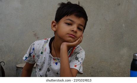 India,Rajasthan,Reengus,june2022,portrait Of Little Indian Boy