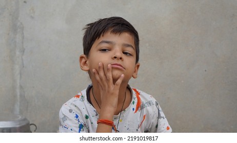 India,Rajasthan,Reengus,june2022,portrait Of Little Indian Boy