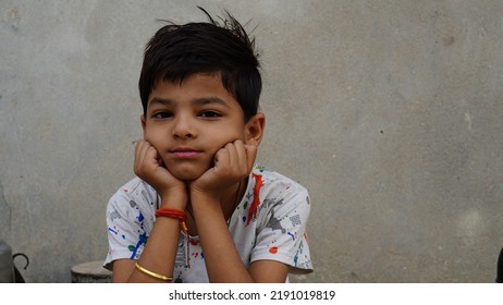 India,Rajasthan,Reengus,june2022,portrait Of Little Indian Boy