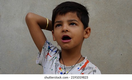 India,Rajasthan,Reengus,june2022,portrait Of Little Indian Boy