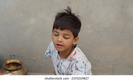 India,Rajasthan,Reengus,june2022,portrait Of Little Indian Boy