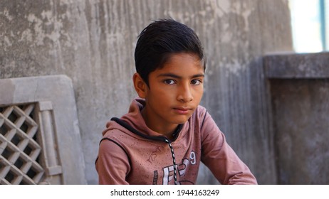 India,rajasthan,sikar,reengus,february2021,Portrait of Indian little boy posing to camera 