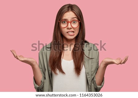 Image, Stock Photo two female hands and a thick cream, top view