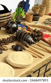indigenous props on a table
