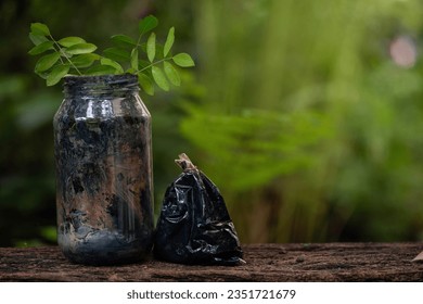Indigo from fermented green leaves and other ingredients such as tamarind on natural background. - Shutterstock ID 2351721679