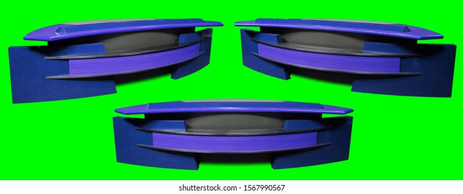 Indigo Sports News Desk 3 Angles Isolated On Chroma Key Green Screen Background