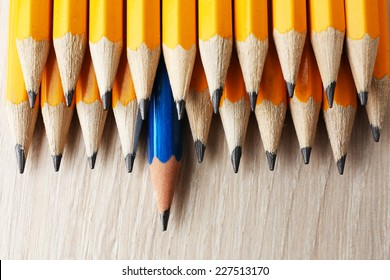 Individuality Concept. Pencils Close-up